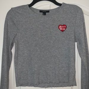 Long sleeve crop top